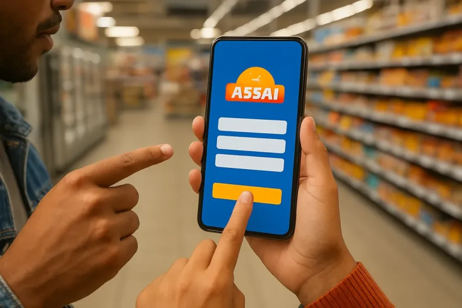Pessoa cadastrando no App Meu Assaí para acessar ofertas