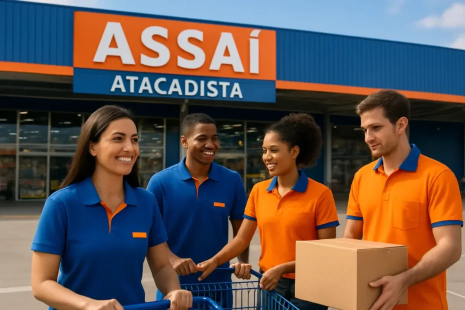 Vagas Assaí Atacadista: equipe diversa em loja